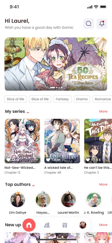 Comico Vietnam app screens